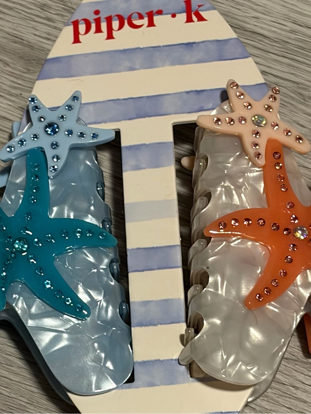 Piper.k Coastal Sea Creature Mini Hair Claws and Starfish Set Claws - Picture 2 of 3